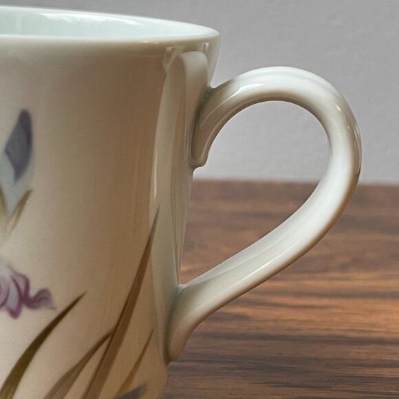 Royal Doulton 6 Tea Cups Lambethare Blue Iris LS1046 England 1981 - Picture 8 of 14